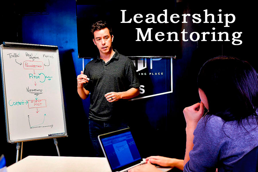 A Mentor is guiding a Hero on how to become an inspirational leader